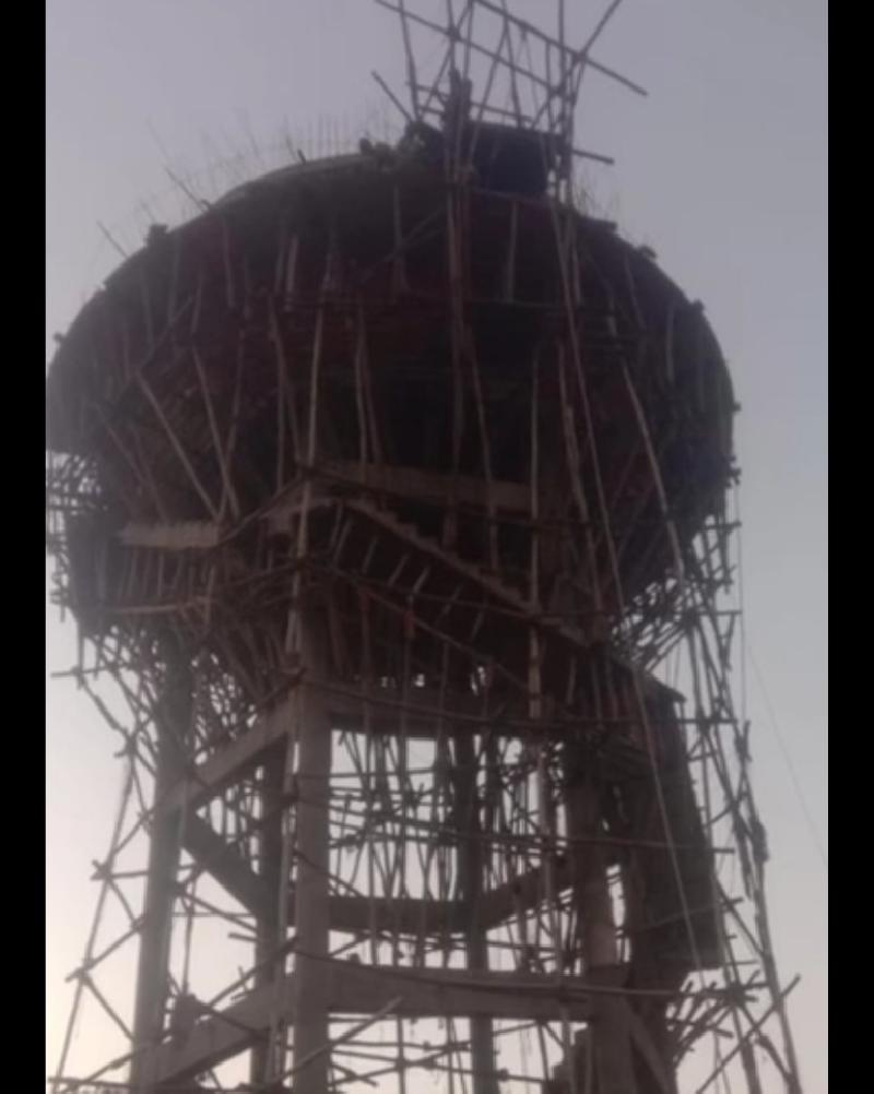 निर्माणाधीन टंकी बनी मौत का टावर: